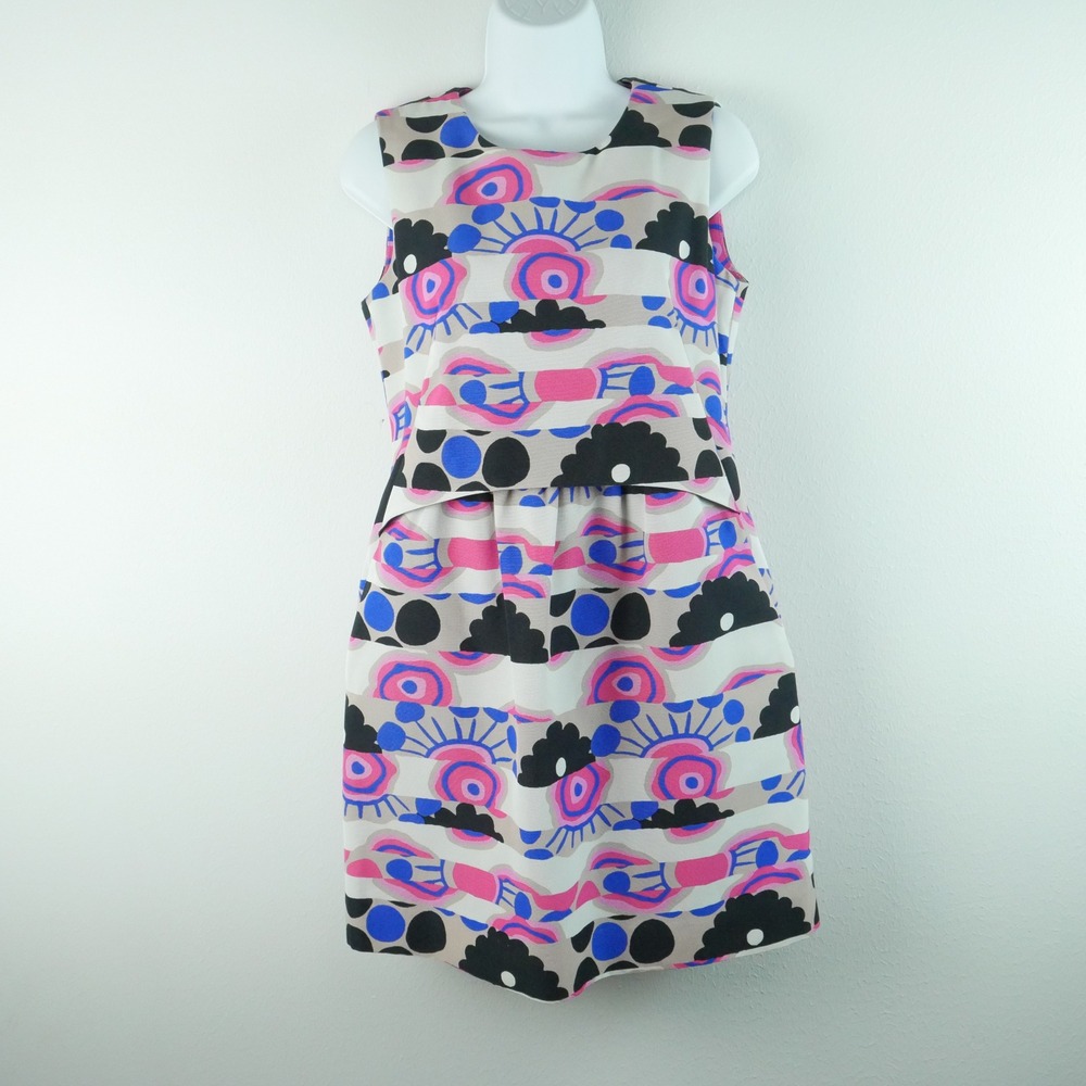 Milly Sheath Dress Size 6 Eye Novelty Print Maximalist Multicolor Cocktail 6 Mod